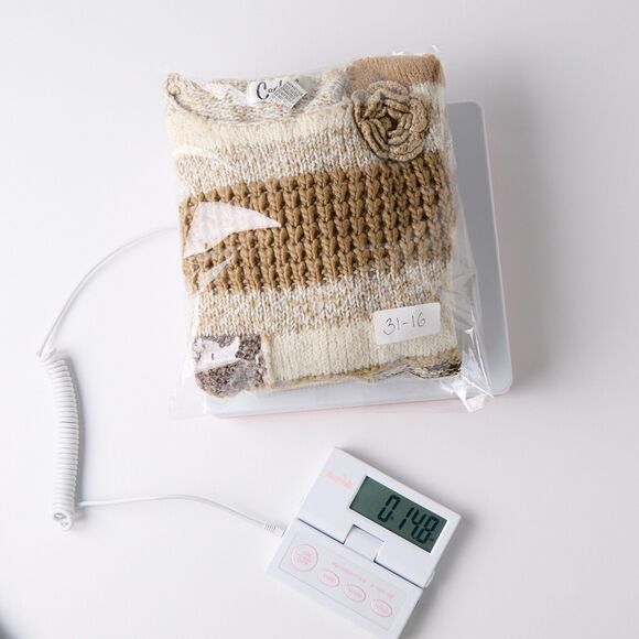 Vtg Carducci Womens Patchwork Sweater Medium Knit Crew Neck Cottagecore Boho Y2K - Picture 10 of 10